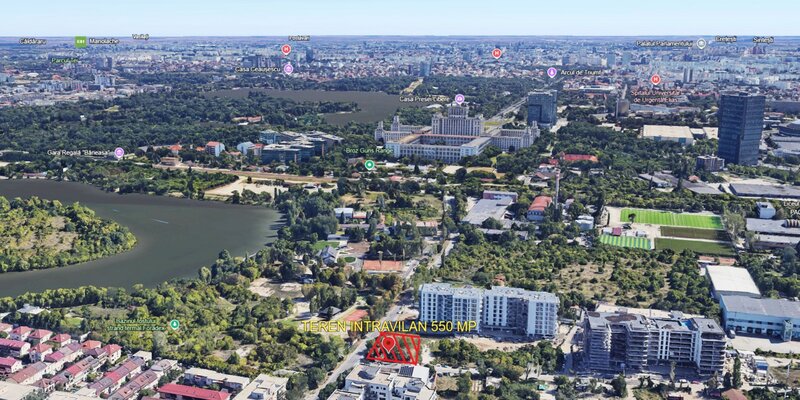 Soseaua Straulesti, pe colt, teren intravilan 550 mp, ideal afacere